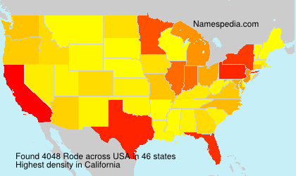 Surname Rode in USA Surname Rode in USA