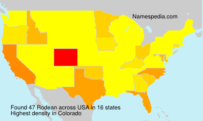Surname Rodean in USA Surname Rodean in USA