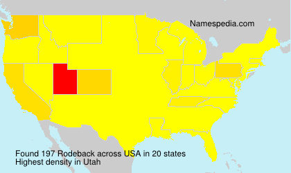 Surname Rodeback in USA Surname Rodeback in USA