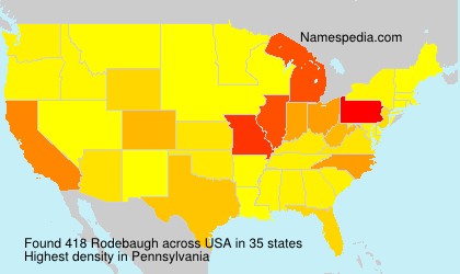 Surname Rodebaugh in USA Surname Rodebaugh in USA