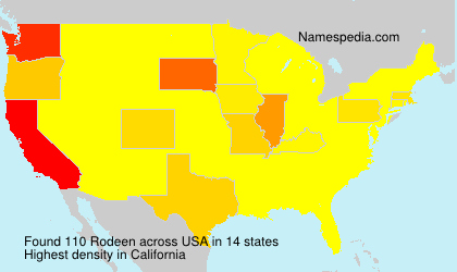 Surname Rodeen in USA Surname Rodeen in USA