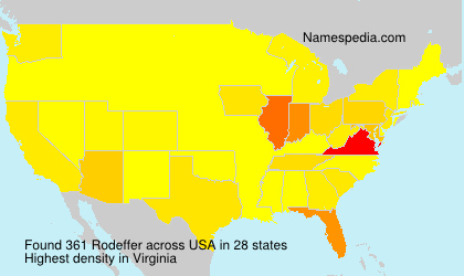 Surname Rodeffer in USA Surname Rodeffer in USA