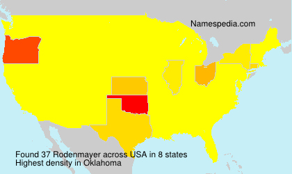 Surname Rodenmayer in USA Surname Rodenmayer in USA