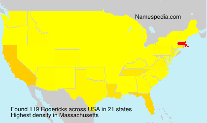 Surname Rodericks in USA Surname Rodericks in USA