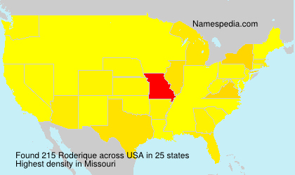 Surname Roderique in USA Surname Roderique in USA