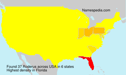 Surname Roderus in USA Surname Roderus in USA