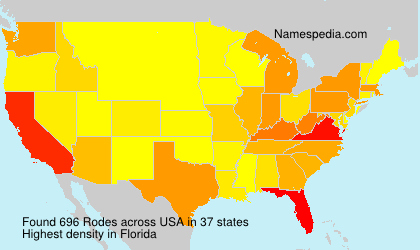Surname Rodes in USA Surname Rodes in USA