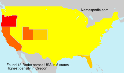 Surname Rodet in USA Surname Rodet in USA
