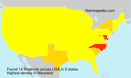 Surname Rodevick in USA Surname Rodevick in USA