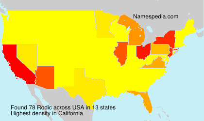 Surname Rodic in USA Surname Rodic in USA