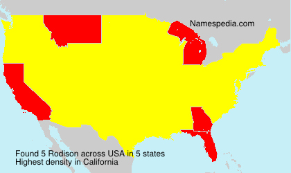 Surname Rodison in USA Surname Rodison in USA