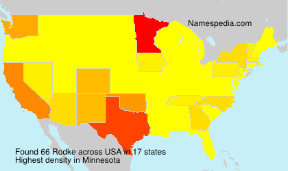 Surname Rodke in USA Surname Rodke in USA