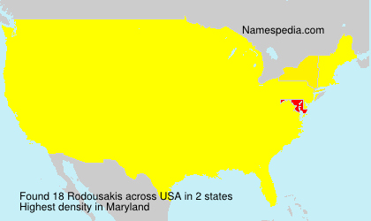 Surname Rodousakis in USA Surname Rodousakis in USA