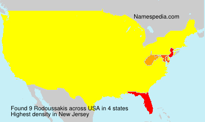 Surname Rodoussakis in USA Surname Rodoussakis in USA