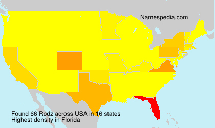 Surname Rodz in USA