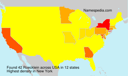 Surname Roecklein in USA Surname Roecklein in USA
