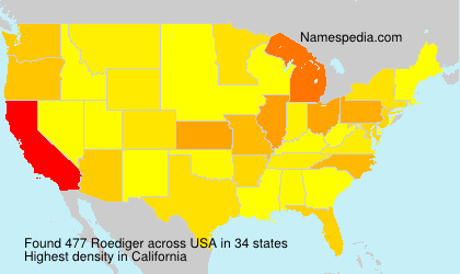 Surname Roediger in USA Surname Roediger in USA