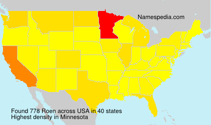 Surname Roen in USA Surname Roen in USA