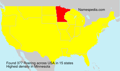 Surname Roering in USA Surname Roering in USA