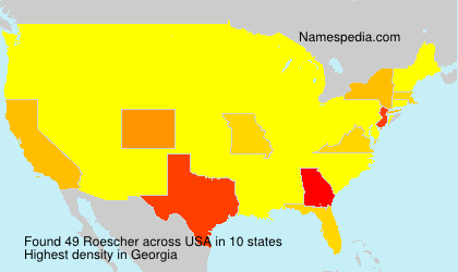 Surname Roescher in USA Surname Roescher in USA