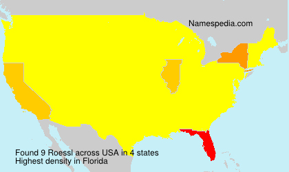 Surname Roessl in USA Surname Roessl in USA