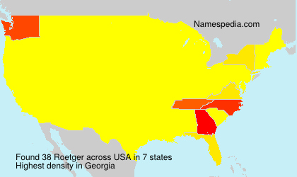 Surname Roetger in USA Surname Roetger in USA