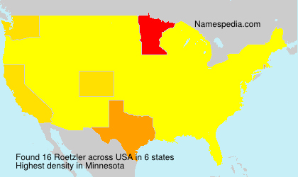 Surname Roetzler in USA Surname Roetzler in USA