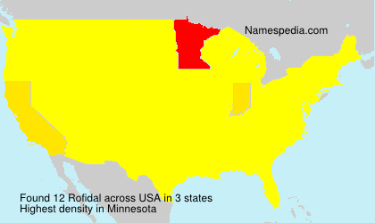 Surname Rofidal in USA Surname Rofidal in USA
