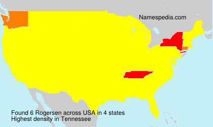 Surname Rogersen in USA Surname Rogersen in USA