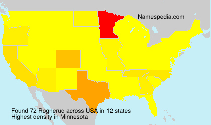 Surname Rognerud in USA Surname Rognerud in USA