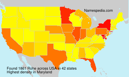 Surname Rohe in USA Surname Rohe in USA