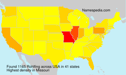 Surname Rohlfing in USA Surname Rohlfing in USA