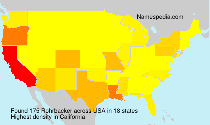 Surname Rohrbacker in USA Surname Rohrbacker in USA