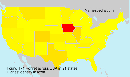 Surname Rohret in USA Surname Rohret in USA