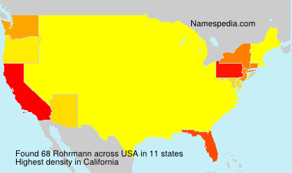 Surname Rohrmann in USA Surname Rohrmann in USA