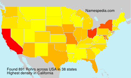 Surname Rohrs in USA Surname Rohrs in USA