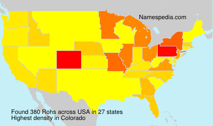 Surname Rohs in USA Surname Rohs in USA