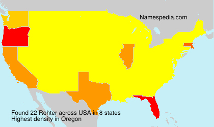 Surname Rohter in USA Surname Rohter in USA