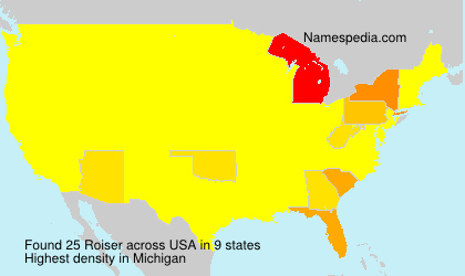Surname Roiser in USA Surname Roiser in USA
