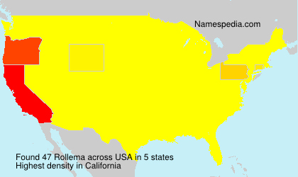 Surname Rollema in USA Surname Rollema in USA
