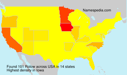 Surname Rolow in USA Surname Rolow in USA
