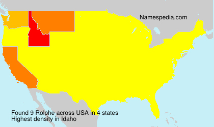Surname Rolphe in USA Surname Rolphe in USA