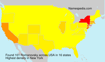 Surname Romanovsky in USA Surname Romanovsky in USA