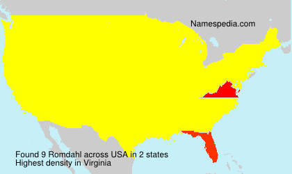 Surname Romdahl in USA Surname Romdahl in USA
