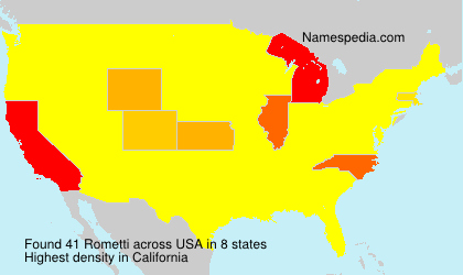 Surname Rometti in USA Surname Rometti in USA