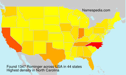 Surname Rominger in USA Surname Rominger in USA