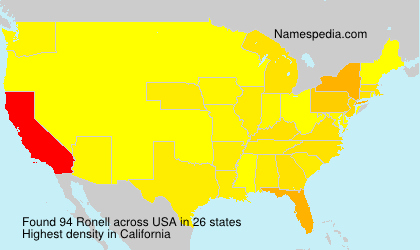Surname Ronell in USA Surname Ronell in USA