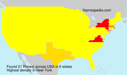 Surname Ronesi in USA Surname Ronesi in USA