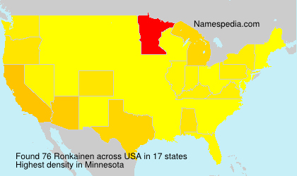 Surname Ronkainen in USA Surname Ronkainen in USA