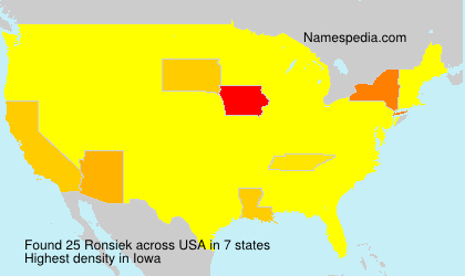 Surname Ronsiek in USA Surname Ronsiek in USA
